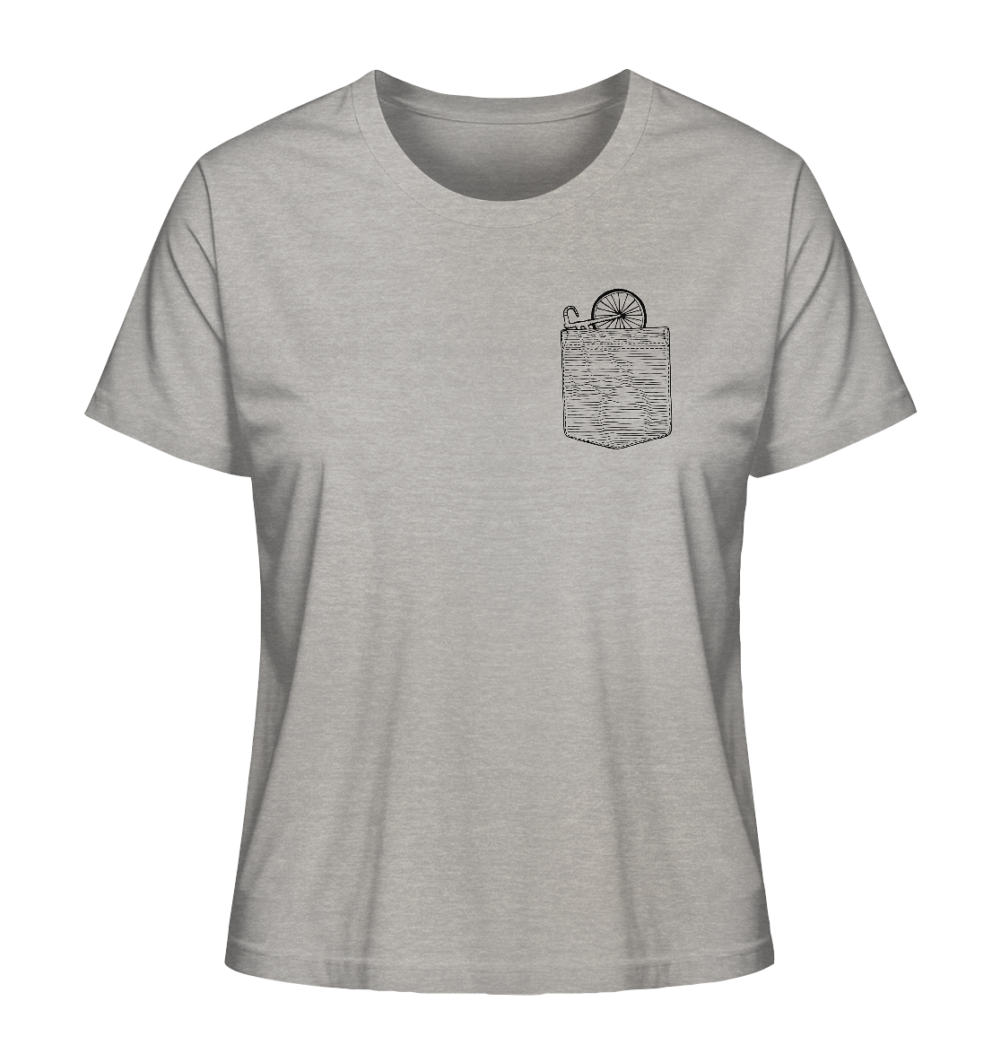 Rennrad in meiner Brusttasche - Ladies Organic Shirt