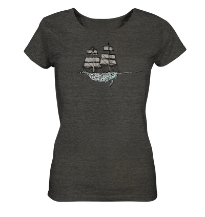 Sailing Whale - Ladies Organic Shirt Meliert