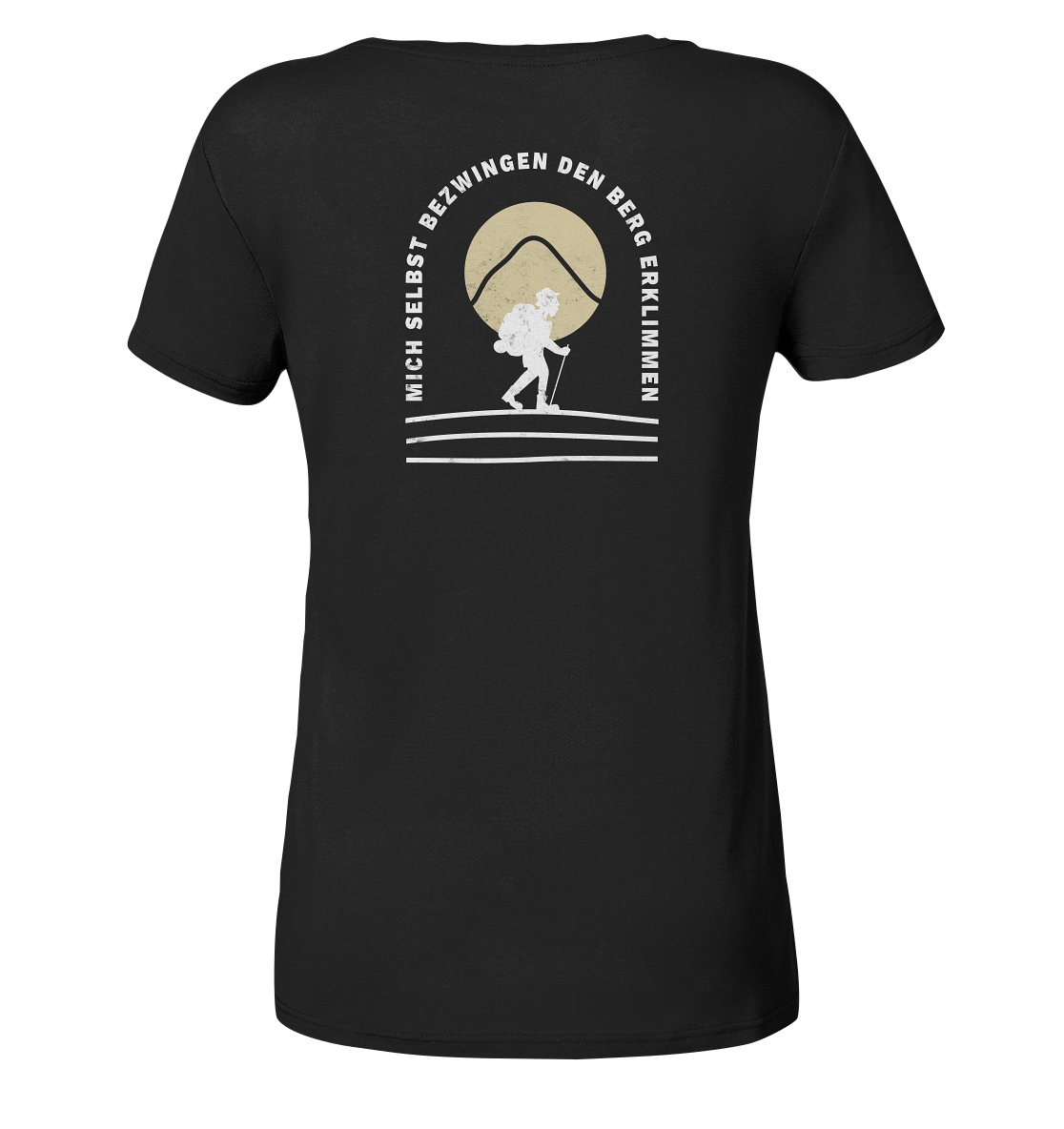 Mich selbst bezwingen, den Berg erklimmen. - Ladies V-Neck Shirt