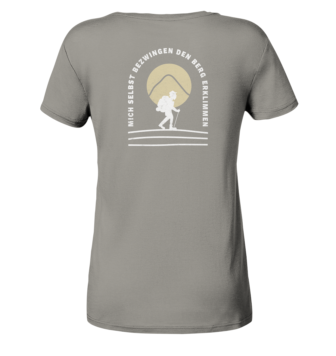 Mich selbst bezwingen, den Berg erklimmen. - Ladies V-Neck Shirt