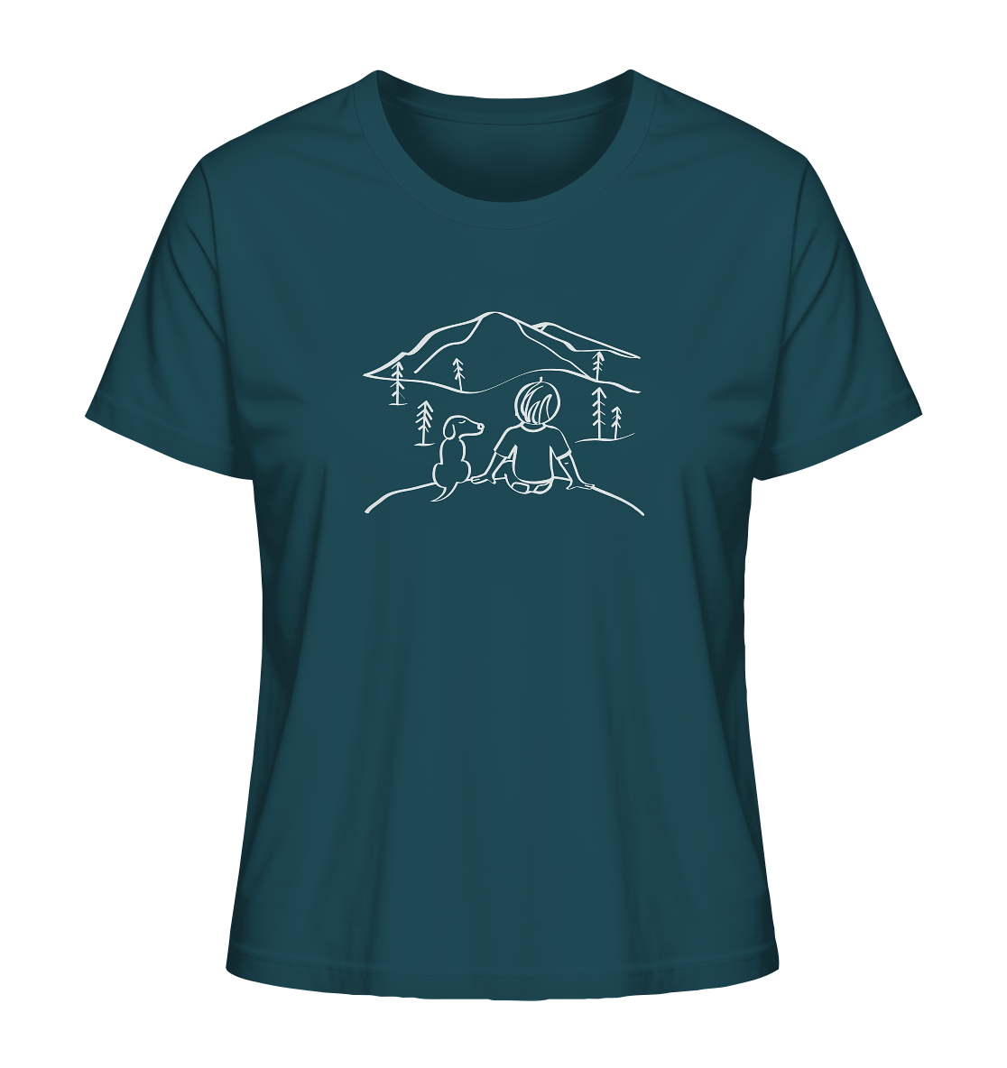 Mountain View with my Dog - Ladies Organic Shirt