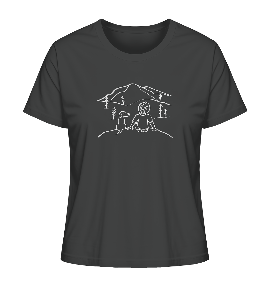 Mountain View with my Dog - Ladies Organic Shirt