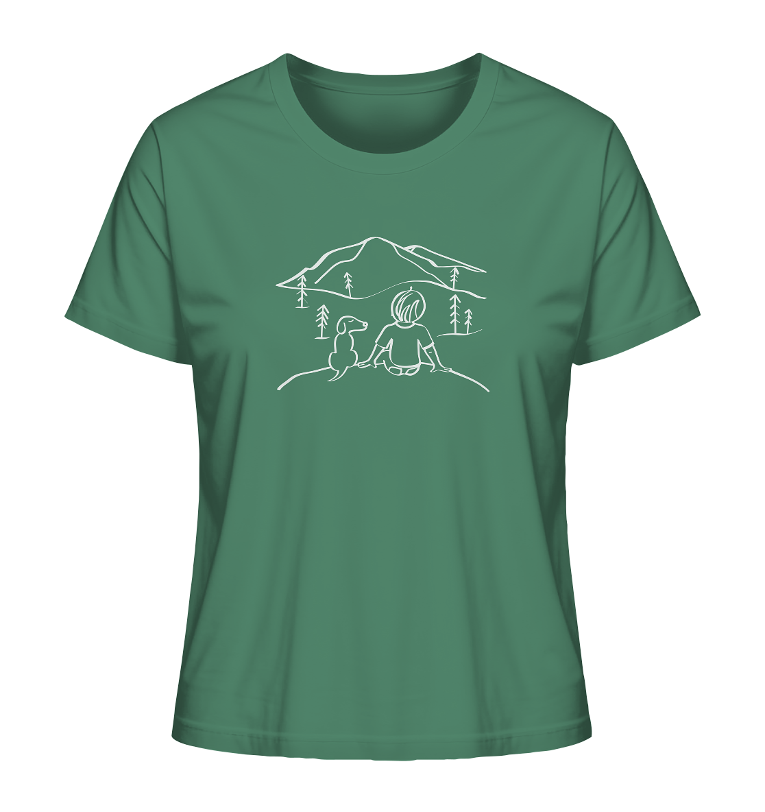 Mountain View with my Dog - Ladies Organic Shirt