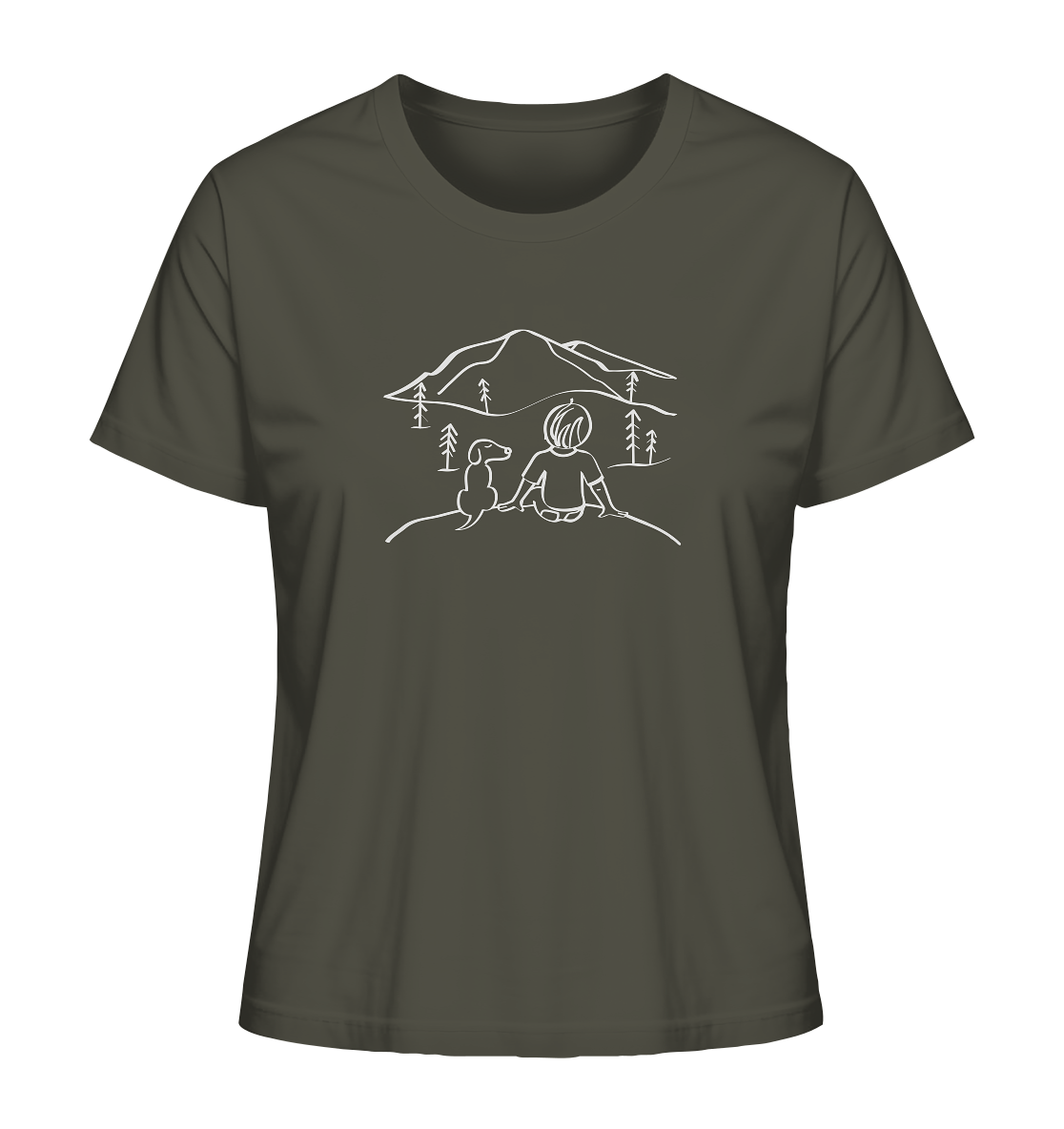 Mountain View with my Dog - Ladies Organic Shirt