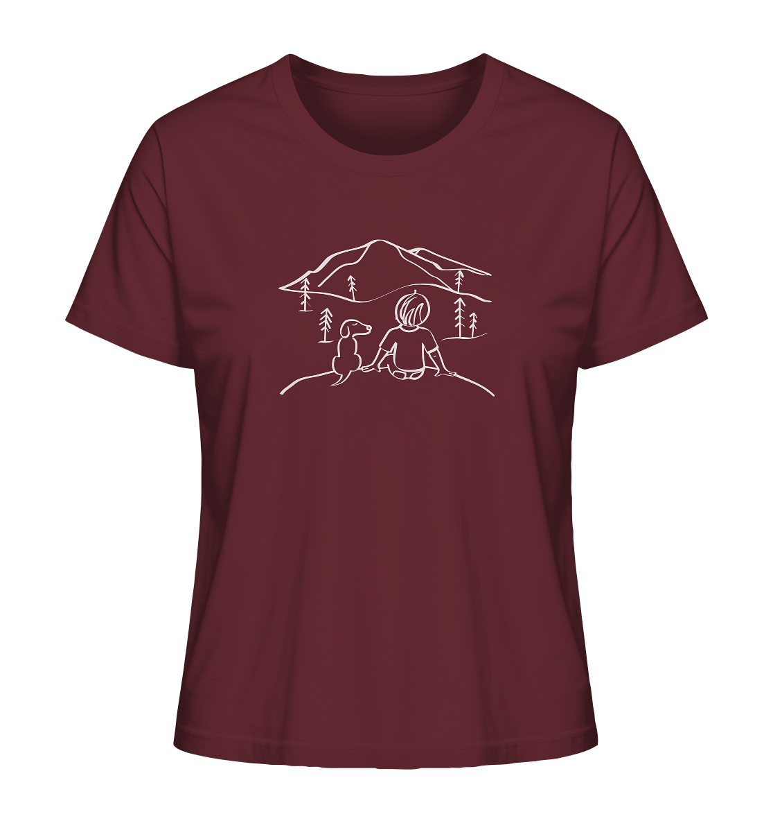Mountain View with my Dog - Ladies Organic Shirt