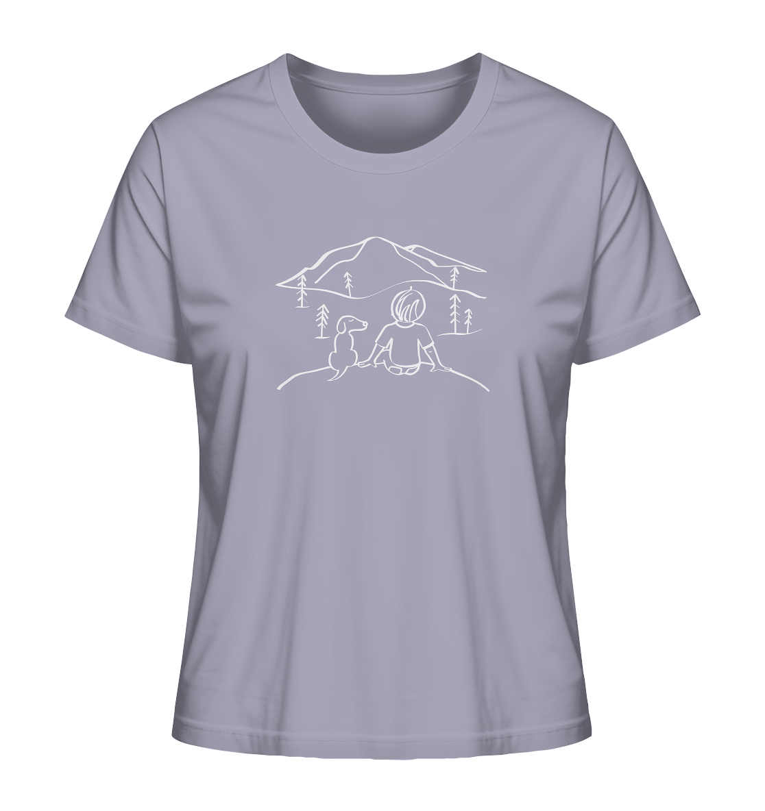 Mountain View with my Dog - Ladies Organic Shirt