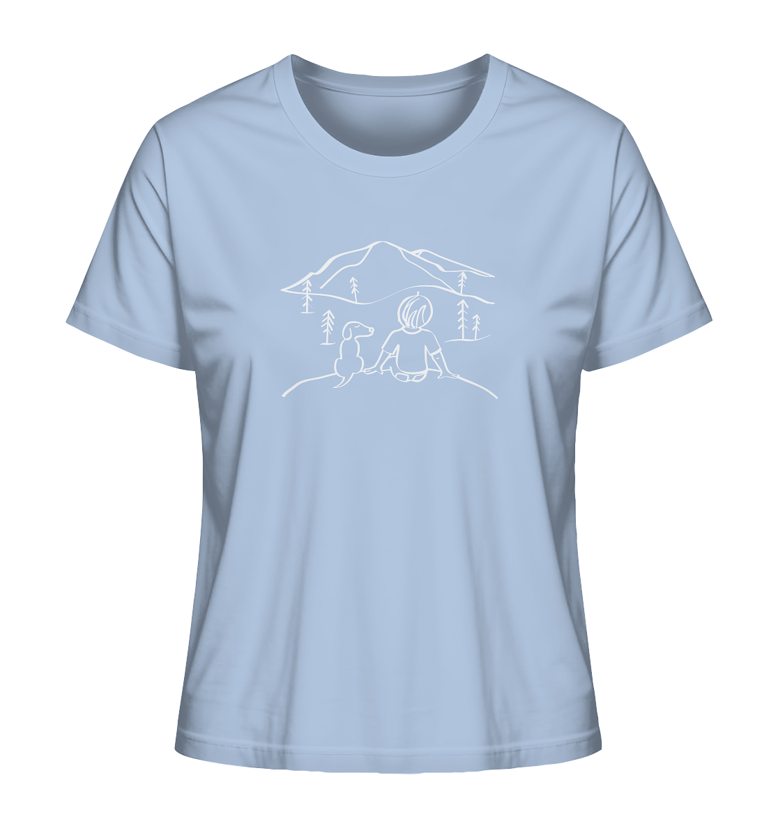 Mountain View with my Dog - Ladies Organic Shirt