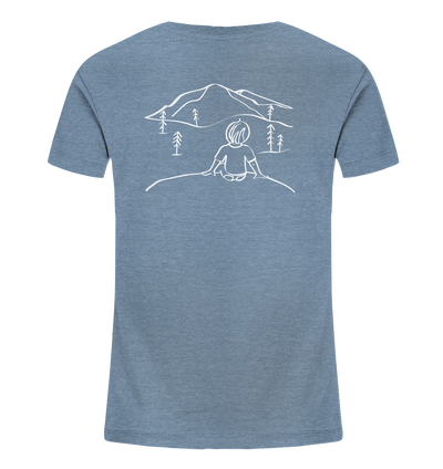 Aussicht genießen - Kids Organic Shirt - Wunschtext