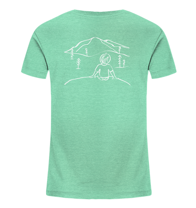 Aussicht genießen - Kids Organic Shirt - Wunschtext