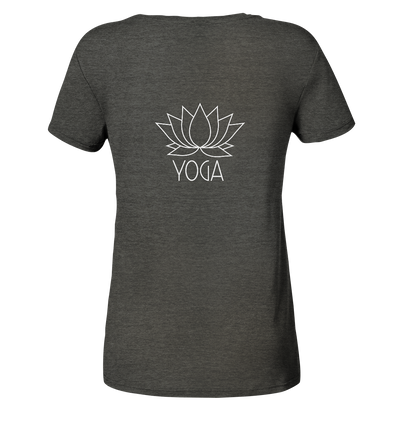 Yoga Lotus - Ladies Organic Shirt Meliert