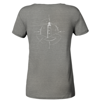 Leuchtturm Kompass - Ladies Organic Shirt Meliert
