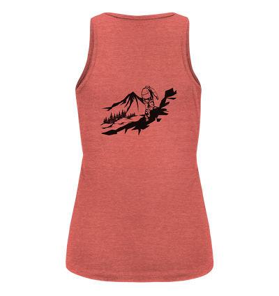 Ich bin dann mal in den Bergen - Ladies Organic Tank Top - Wunschtext