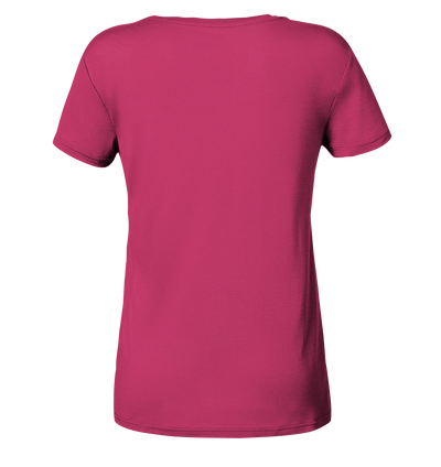 Herzschlag Laufen - Ladies Organic V-Neck Shirt