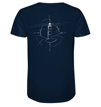 Leuchtturm Kompass - Mens Organic V-Neck Shirt