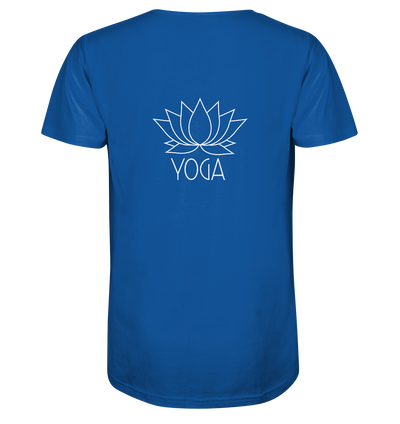 Yoga Lotus - Mens Organic V-Neck Shirt