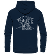 Aussicht mit unserem Hund - Organic Fashion Hoodie - Wunschtext