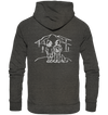 Aussicht mit unserem Hund - Organic Fashion Hoodie - Wunschtext