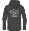 Aussicht mit unserem Hund - Organic Fashion Hoodie - Wunschtext