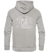 Aussicht mit unserem Hund - Organic Fashion Hoodie - Wunschtext