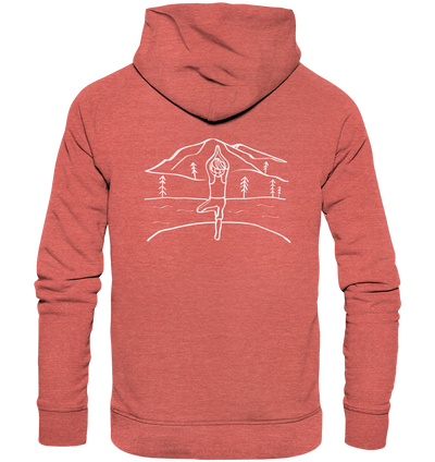 Yoga Aussicht - Organic Hoodie - Wunschtext