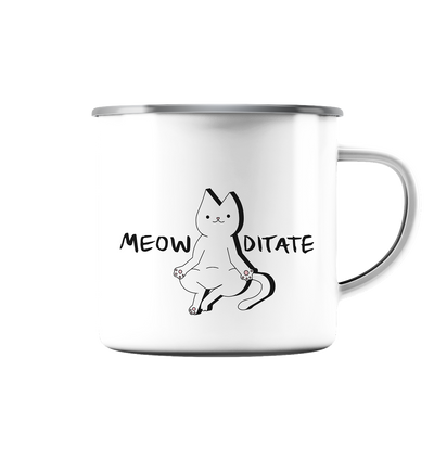 Meowditate - Emaille Tasse