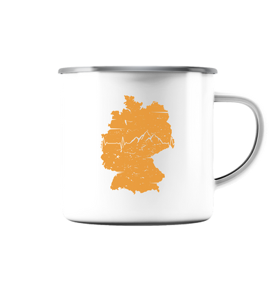 Herzschlag Berge - Deutschland - Emaille Tasse