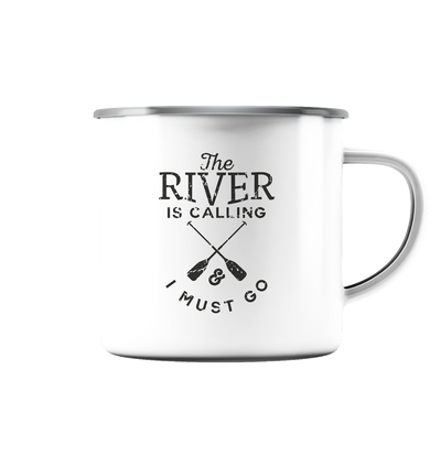 The River is Calling - Emaille Tasse