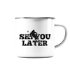 Ski you later - Emaille Tasse (Silber)