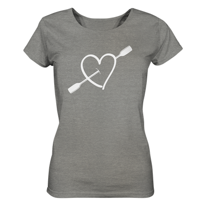 Kayak Herz - Ladies Organic Shirt Meliert