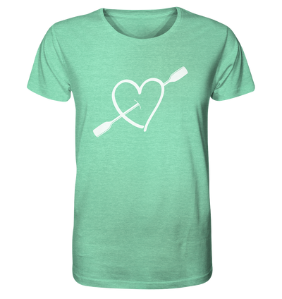 Kayak Herz - Organic Shirt Meliert