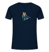 Pixelart Skifahrer - Kids Organic Shirt