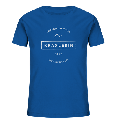 Leidenschaftliche Kraxlerin - Kids Organic Shirt - Wunschtext