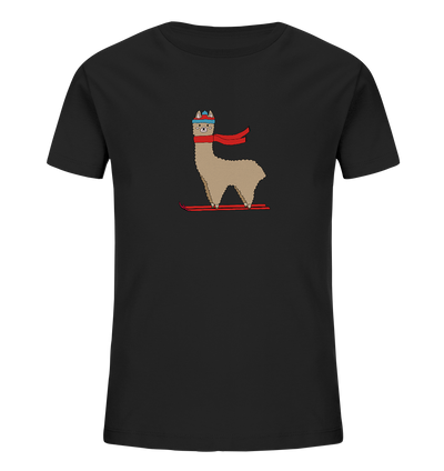 Alpaca fährt Ski - Kids Organic Shirt