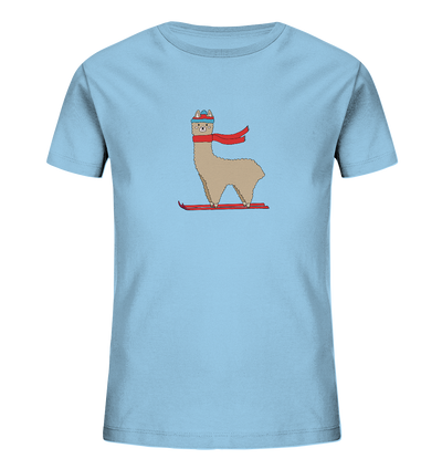 Alpaca fährt Ski - Kids Organic Shirt