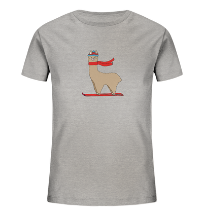 Alpaca fährt Ski - Kids Organic Shirt