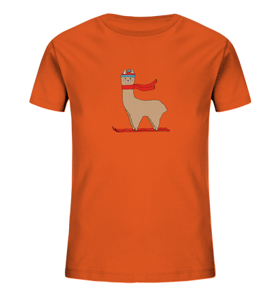 Alpaca fährt Ski - Kids Organic Shirt