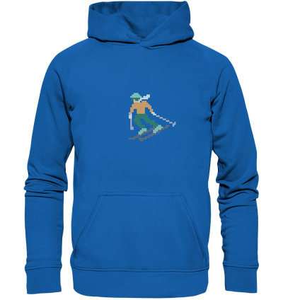 Pixelart Skifahrer - Kids Premium Hoodie