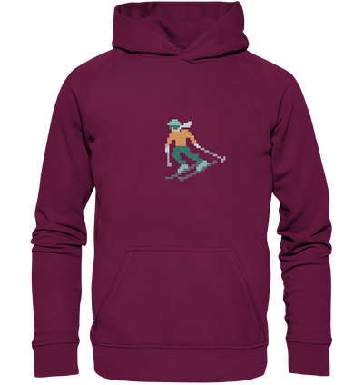 Pixelart Skifahrer - Kids Premium Hoodie