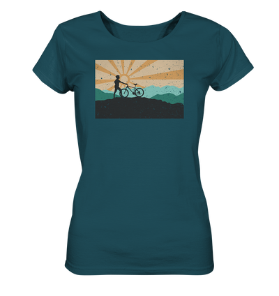 Aussicht mit meinem Mountainbike - Ladies Organic Shirt