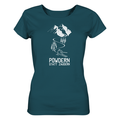 Powdern statt zaudern - Ski - Ladies Organic Shirt
