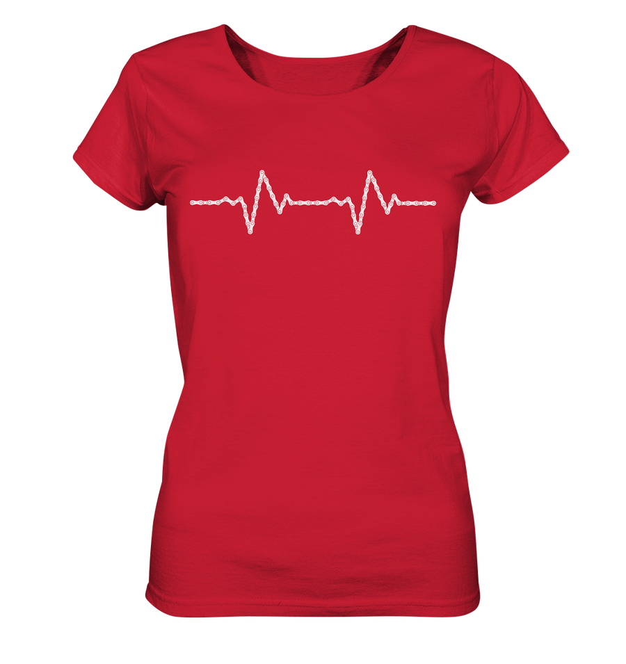Herzschlag Fahrradkette - Ladies Organic Shirt