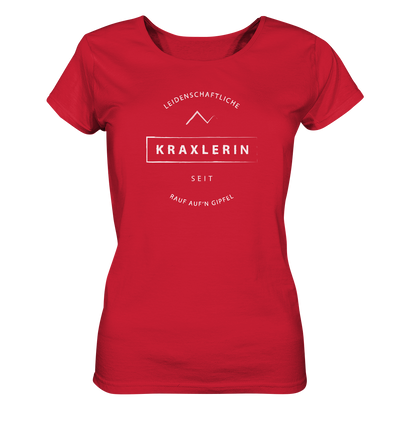 Leidenschaftliche Kraxlerin - Ladies Organic Shirt - Wunschtext