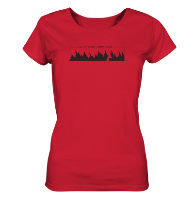 Wo ich jetzt lieber wäre - Ladies Organic Shirt