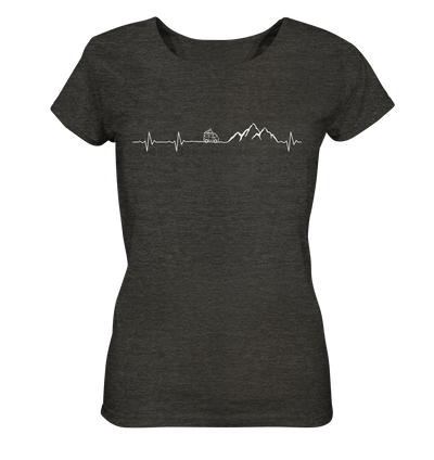 Herzschlag Berge Vanlife - Ladies Organic Shirt Meliert