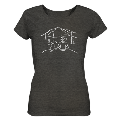 Aussicht mit meinem Hund - Ladies Organic Shirt Meliert