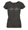 Herzschlag Fahrradkette - Ladies Organic Shirt Meliert