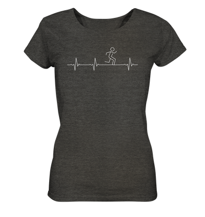 Herzschlag Laufen - Ladies Organic Shirt Meliert