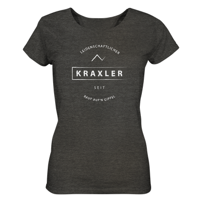 Leidenschaftlicher Kraxler - Ladies Organic Shirt Meliert - Wunschtext