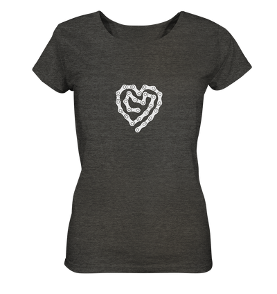 Herz Fahrradkette - Ladies Organic Shirt Meliert