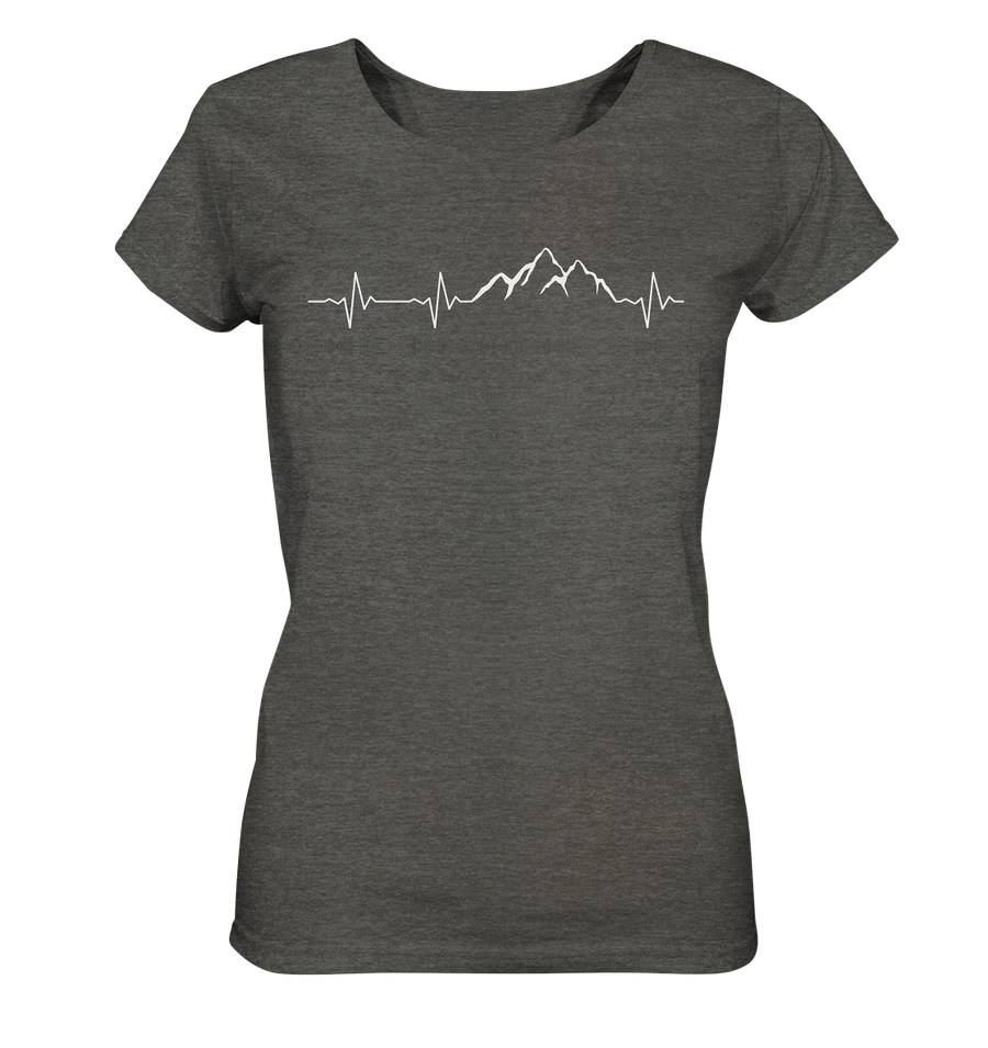 Herzschlag Berge - Ladies Organic Shirt Meliert - Sale